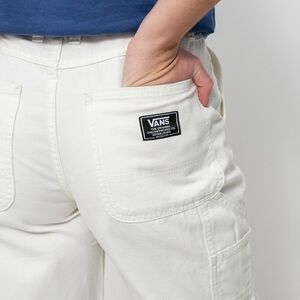 Vans Cream Utility Pocket Pants with Patch Logo NWT